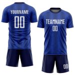 Custom Royal White Navy Soccer Jersey Sublimation Style 7334 - High-Quality Athletic Uniform Custom Royal White-Navy Sublimation