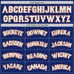 Custom Authentic Baseball Jersey in Royal White-Orange | Style 8909 Custom Royal White-Orange Authentic Baseball Jersey Style