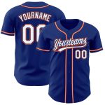 Custom Royal White-Orange Authentic Baseball Jersey Style 9011 - Personalize Your Team Spirit with Quality Design Custom