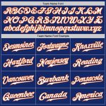 Custom Authentic Baseball Jersey - Royal White-Orange Style 9459 Custom Royal White-Orange Authentic Baseball Jersey Style
