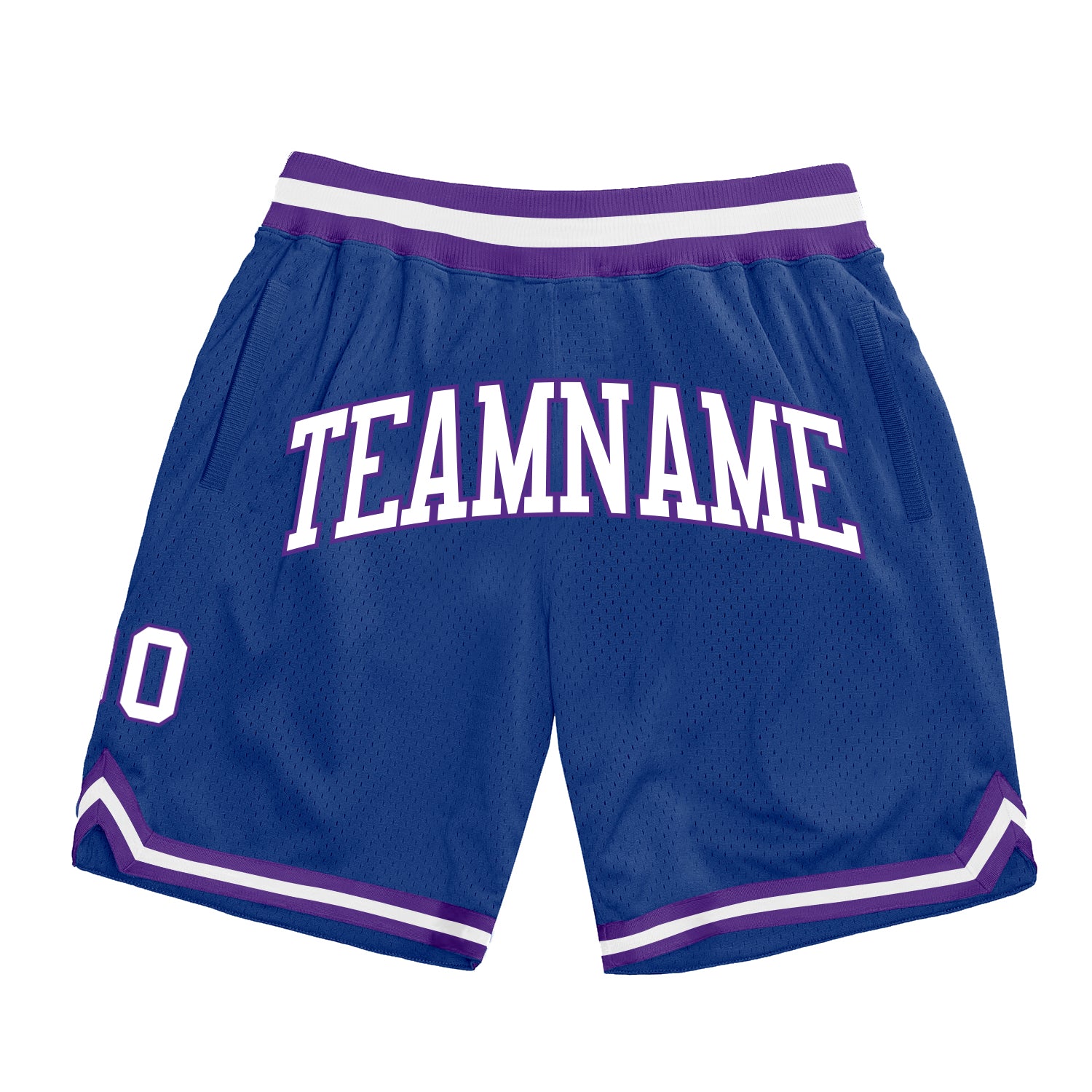 Custom Royal White-Purple Authentic Throwback Basketball Shorts Royal White Purple Authentic Throwback Basketball Shorts - Custom Design Custom Royal White-Purple Authentic Throwback Basketball