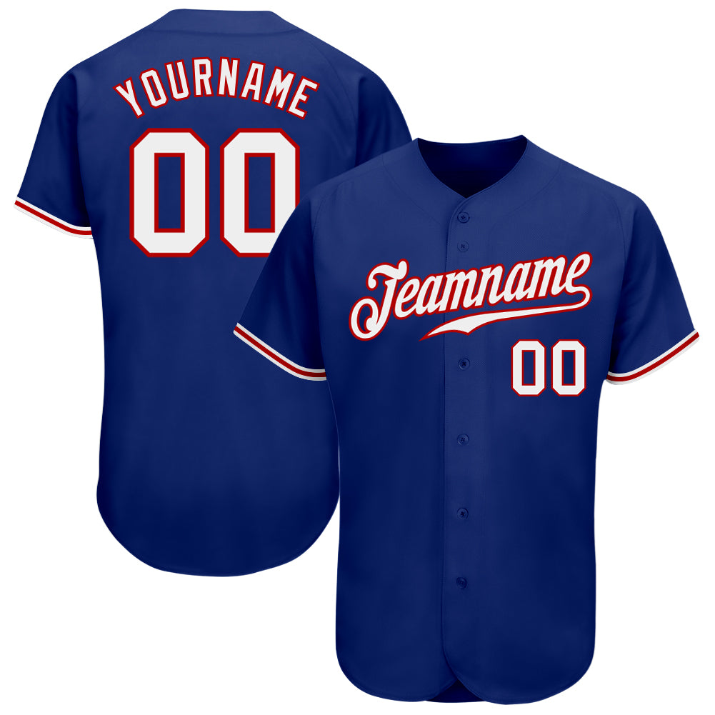 Custom Royal Red Authentic Baseball Jersey - Style 3173, Personalized Sports Apparel, Team Uniform Custom Royal White-Red