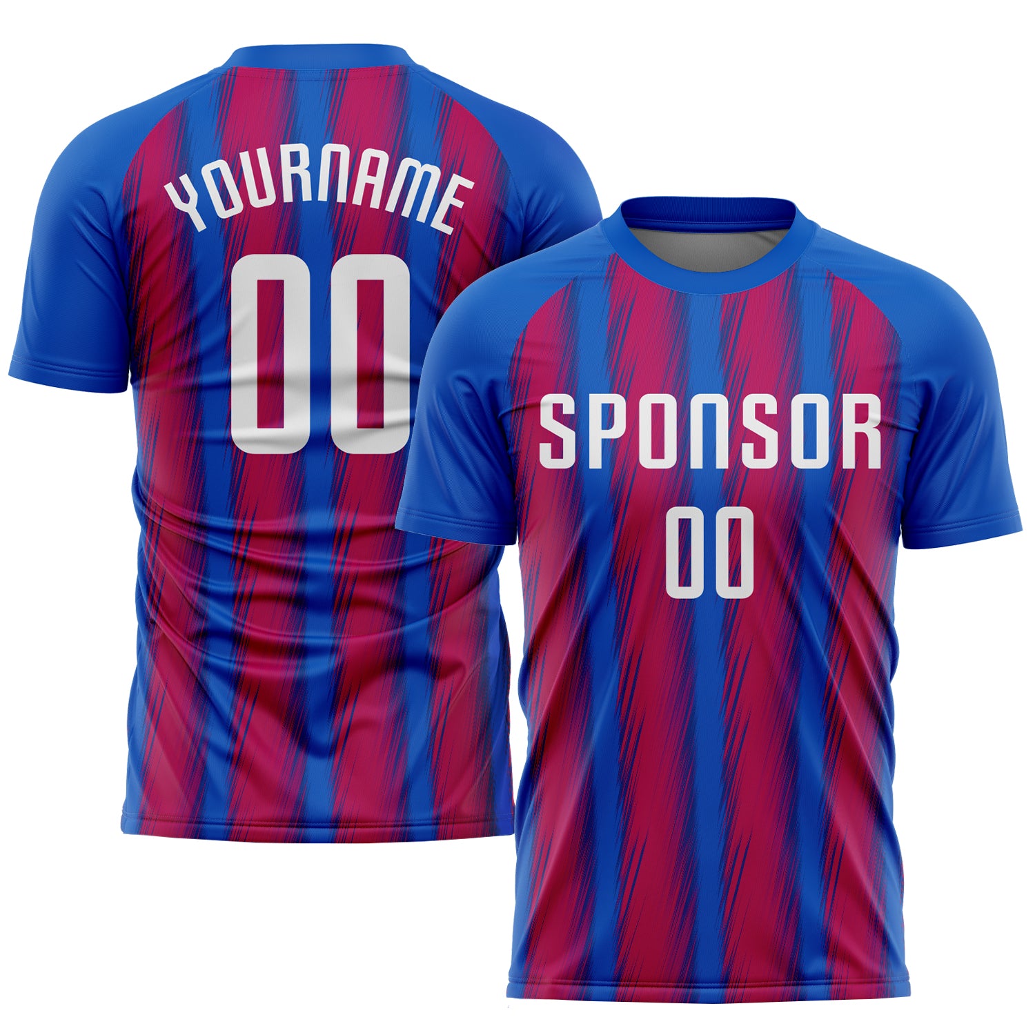 Custom Sublimation Soccer Jersey Royal White-Red Style 5870 Custom Royal White-Red Sublimation Soccer Uniform Jersey Style
