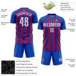 Custom Sublimation Soccer Jersey Royal White-Red Style 5870 Custom Royal White-Red Sublimation Soccer Uniform Jersey Style