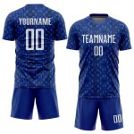 Custom Royal White Soccer Jersey Sublimation Uniform - Style 3566 Custom Royal White Sublimation Soccer Uniform Jersey Style