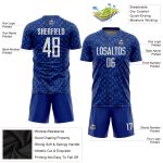 Custom Royal White Soccer Jersey Sublimation Uniform - Style 3566 Custom Royal White Sublimation Soccer Uniform Jersey Style