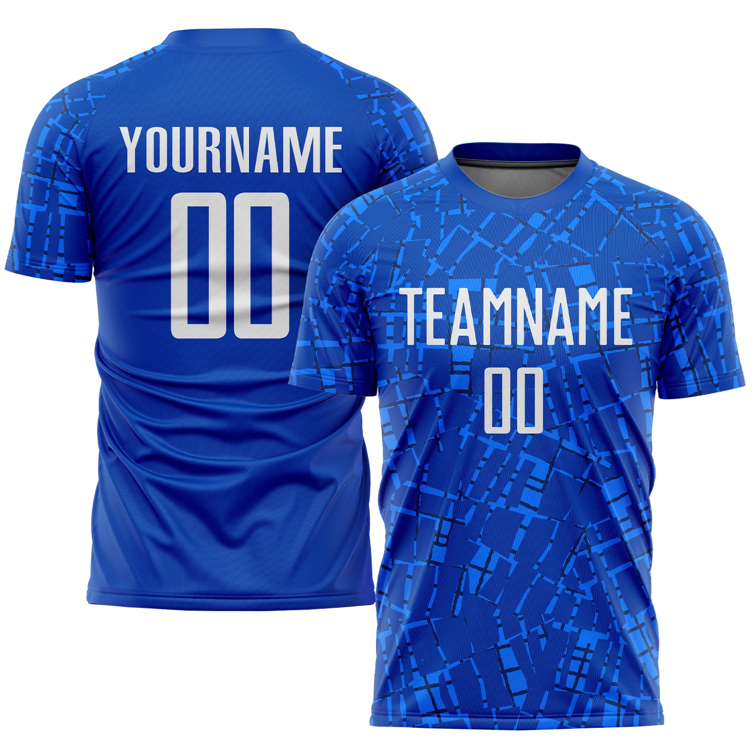 Custom Royal White Soccer Jersey Sublimation Uniform Style 5711 - Personalized Sportswear Custom Royal White Sublimation