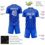 Custom Royal White Soccer Jersey Sublimation Uniform Style 8286 Custom Royal White Sublimation Soccer Uniform Jersey Style