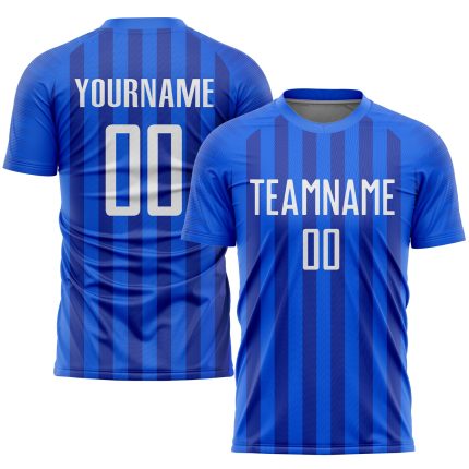 Custom Royal White Soccer Jersey Sublimation Uniform Style 8286 Custom Royal White Sublimation Soccer Uniform Jersey Style