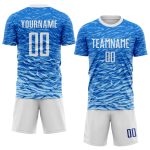 Custom Royal White Soccer Uniform Jersey - Sublimation Style 9289 Custom Royal White Sublimation Soccer Uniform Jersey Style