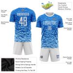 Custom Royal White Soccer Uniform Jersey - Sublimation Style 9289 Custom Royal White Sublimation Soccer Uniform Jersey Style