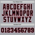 Custom Authentic Basketball Jersey in Silver Gray Black Red - Throwback Style Custom Silver Gray Black-Red Authentic Throwback