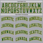 Custom Authentic Basketball Jersey Silver Gray Green Gold Throwback Style Custom Silver Gray Green-Gold Authentic Throwback