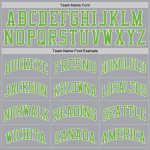 Silver Gray Neon Green White Custom Authentic Basketball Jersey Custom Silver Gray Neon Green-White Authentic Throwback Basketball