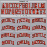 Custom Basketball Jersey - Authentic Silver Gray Orange Black Throwback Design Custom Silver Gray Orange-Black Authentic