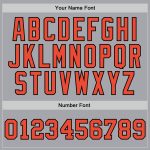 Custom Basketball Jersey - Authentic Silver Gray Orange Black Throwback Design Custom Silver Gray Orange-Black Authentic