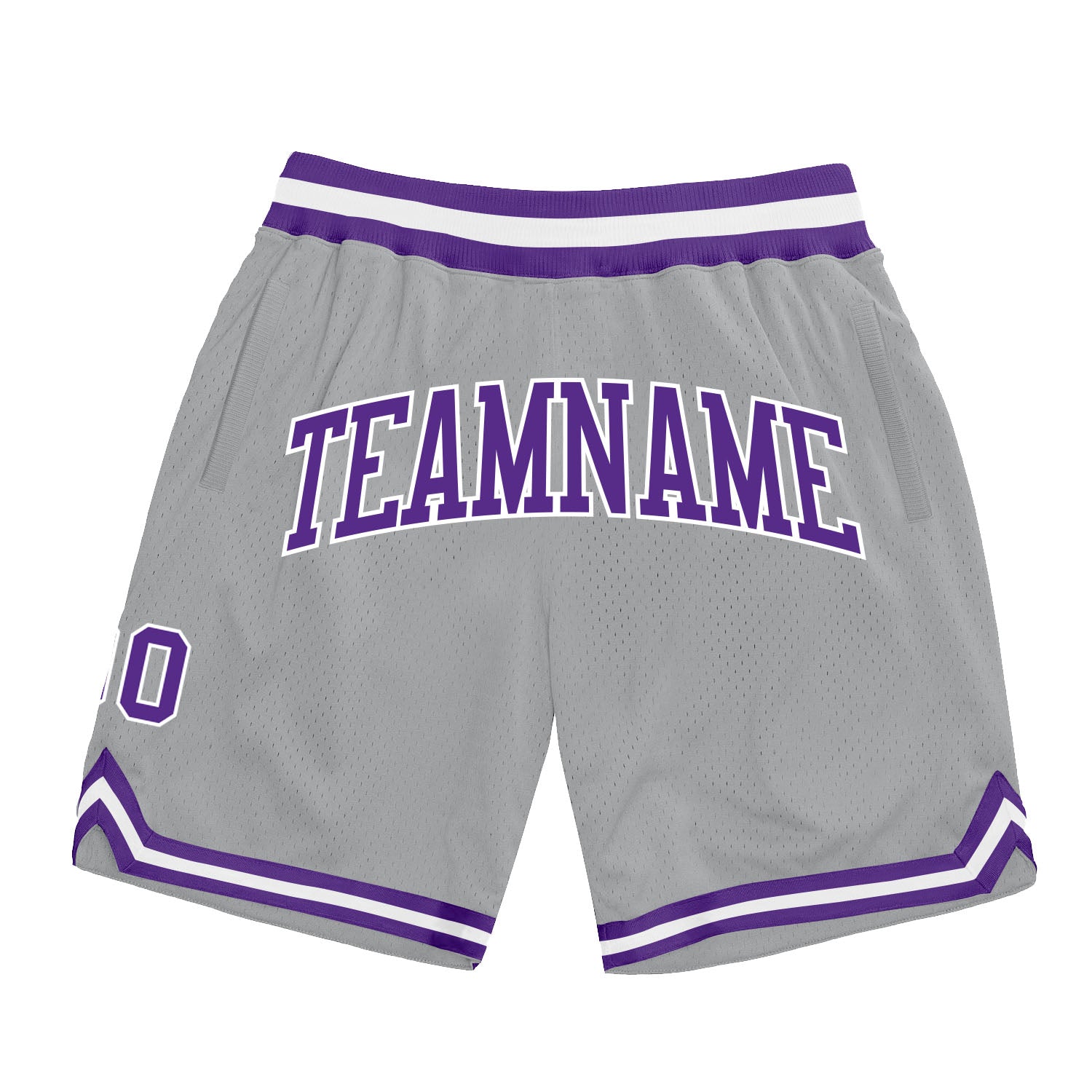 Custom Silver Gray Purple-White Authentic Throwback Basketball Shorts Silver Gray Purple White Authentic Throwback Basketball Shorts Custom Design Custom Silver Gray Purple-White Authentic Throwback