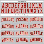 Custom Authentic Basketball Jersey - Silver Gray Red Cream Throwback Design Custom Silver Gray Red-Cream Authentic Throwback