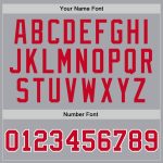 Custom Silver Gray Red-White Basketball Jersey | Authentic Throwback Design Custom Silver Gray Red-White Authentic Throwback