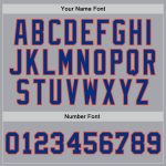 Custom Silver Gray Orange Basketball Jersey - Authentic Throwback Design Custom Silver Gray Royal-Orange Authentic Throwback
