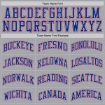 Custom Silver Gray Red Authentic Throwback Basketball Jersey Custom Silver Gray Royal-Red Authentic Throwback Basketball