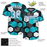 Sky Blue White Black Light Blue Unisex Two-Button Softball Jersey - Customizable Design Custom Sky Blue White Black-Light