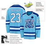 Sky Blue White-Royal Custom Hockey Jersey - Personalized Hockey Apparel Custom Sky Blue White-Royal Hockey Jersey
