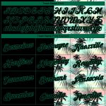 Custom Stitched 3D Tropical Palm Leaves Black Kelly Green Hoodie Sweatshirt Pullover Custom Stitched Black Black-Kelly Green