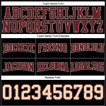 Black Crimson Cream Custom Stitched Football Hoodie Pullover Sweatshirt Custom Stitched Black Cream-Crimson Football Pullover