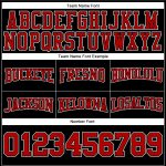 Custom Stitched Black Red White Football Hoodie Sweatshirt Pullover for Men Custom Stitched Black Red-White Football Pullover