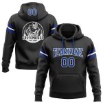 Black Royal-White Custom Stitched Football Hoodie Sweatshirt for Men and Women Custom Stitched Black Royal-White Football