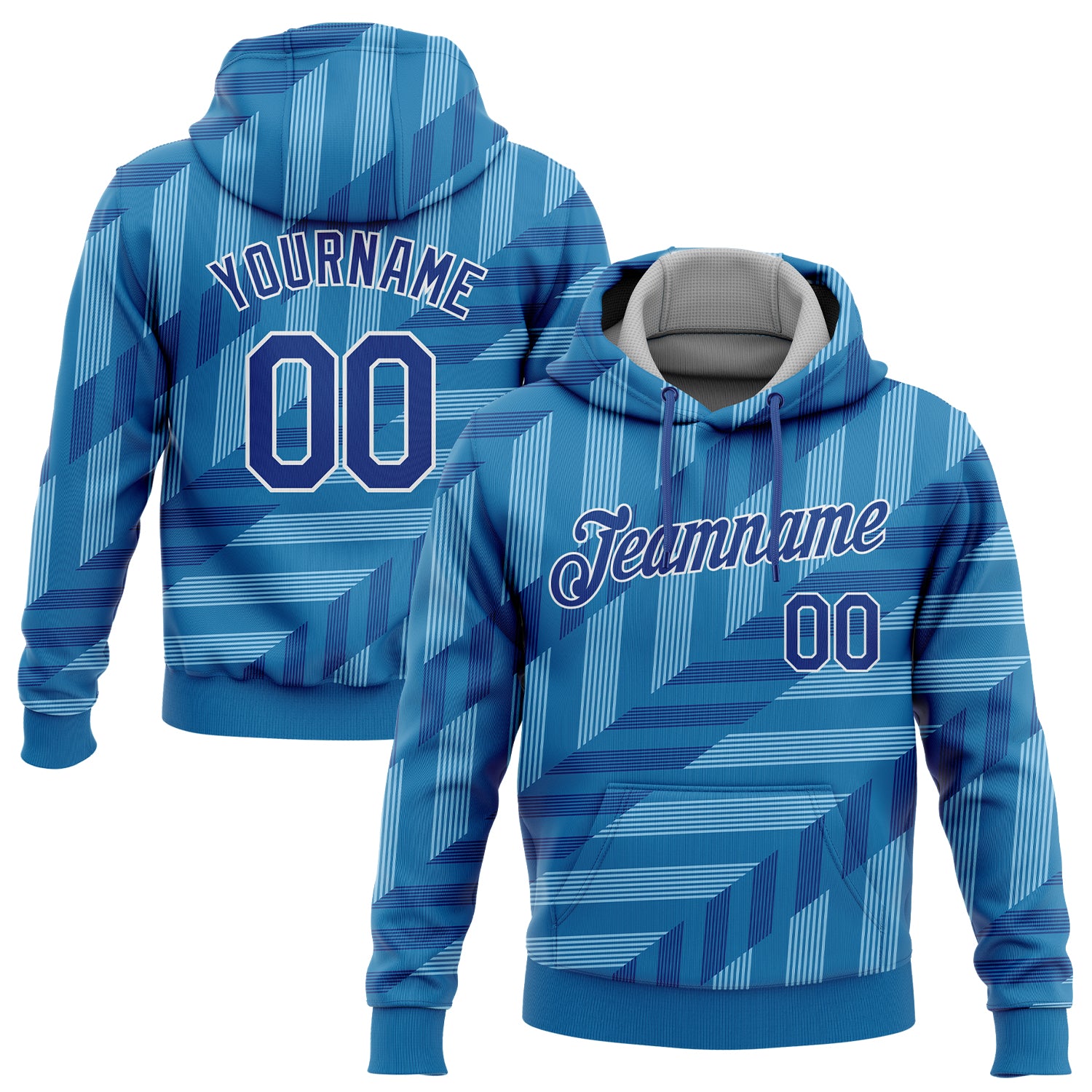 Custom Stitched Powder Blue Royal-White 3D Pattern Design Sports Pullover Sweatshirt Hoodie Powder Blue Royal-White 3D Pattern Sports Hoodie Pullover Sweatshirt Custom Stitched Design Custom Stitched Powder Blue Royal-White