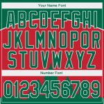 Red Green White 3D Christmas Trees Pullover Hoodie Sweatshirt Custom Stitched Custom Stitched Red Kelly Green-White 3D Christmas