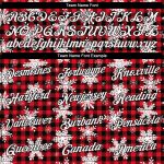 Red White Black 3D Christmas Plaid Sweatshirt Hoodie Custom Stitched for Snow Sports Custom Stitched Red White-Black 3D Christmas