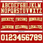 Custom Stitched Red White Gold Hoodie Pullover Sweatshirt for Football Fans Custom Stitched Red White-Gold Football Pullover