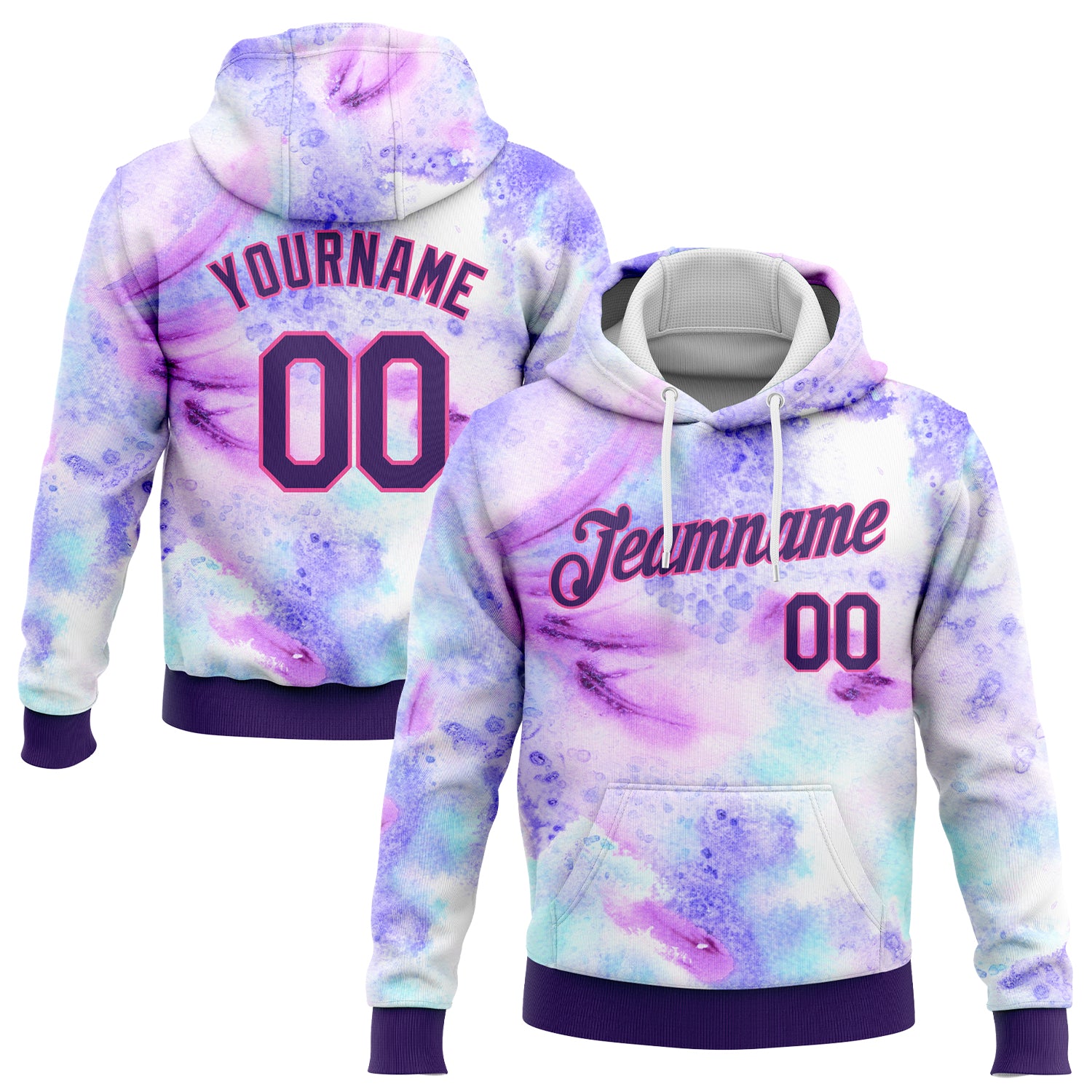 Custom Stitched Tie Dye Purple-Pink 3D Pattern Design Sports Pullover Sweatshirt Hoodie Tie Dye 3D Pattern Purple Pink Sports Hoodie Custom Stitched Pullover Sweatshirt Custom Stitched Tie Dye Purple-Pink 3D Pattern
