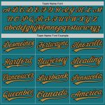 Teal Black Old Gold Baseball Jersey - Custom Authentic Style 8257 Custom Teal Black-Old Gold Authentic Baseball Jersey Style
