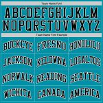 Custom Teal Black White Basketball Jersey | Authentic Throwback Style Custom Teal Black-White Authentic Throwback Basketball