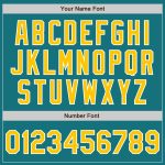 Custom Teal Gold White Baseball Jersey - Authentic Style 3842 Custom Teal Gold-White Authentic Baseball Jersey Style 3842