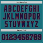 Custom Teal and Navy Red Authentic Baseball Jersey for Men and Women Custom Teal Navy-Red Authentic Baseball Jersey