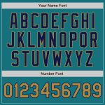 Teal Old Gold Navy Custom Authentic Baseball Jersey for Men and Women Custom Teal Old Gold-Navy Authentic Baseball Jersey