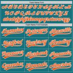 Custom Teal Orange White Softball Jersey for Men and Women - Two-Button Unisex Sportswear Custom Teal Orange-White Two-Button