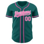 Personalized Teal Pink White Baseball Jersey - Custom Authentic Sportswear Custom Teal Pink-White Authentic Baseball Jersey