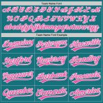Personalized Teal Pink White Baseball Jersey - Custom Authentic Sportswear Custom Teal Pink-White Authentic Baseball Jersey