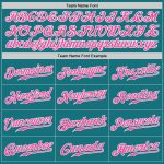 Custom Teal Pink White Baseball Jersey - Authentic Style 9400 for Men and Women Custom Teal Pink-White Authentic Baseball