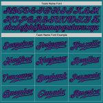 Teal Purple Black Custom Authentic Baseball Jersey for Men and Women Custom Teal Purple-Black Authentic Baseball Jersey