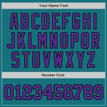 Teal Purple Black Custom Authentic Baseball Jersey for Men and Women Custom Teal Purple-Black Authentic Baseball Jersey