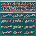 Custom Teal Red White Performance T-Shirt for Men & Women, Style 7919 Custom Teal Red-White Performance T-Shirt Style 7919