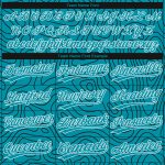 Custom Teal and Black 3D Pattern Baseball Jersey - Authentic Style 5440 Custom Teal Teal-Black 3D Pattern Design Authentic