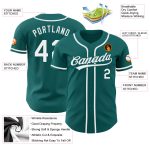 Custom Teal White Baseball Jersey - Authentic Design, Perfect Fit, Ideal for Fans, Sports Teams, and Personalization Custom